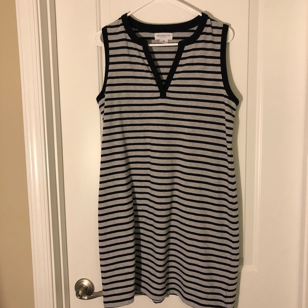 Black Grey Stripe Dress